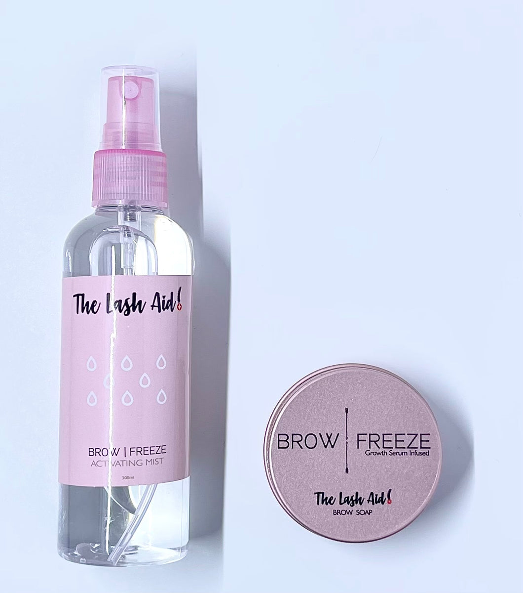 BROWFREEZE- Brow Soap with growth serum infused + hydrating mist spray